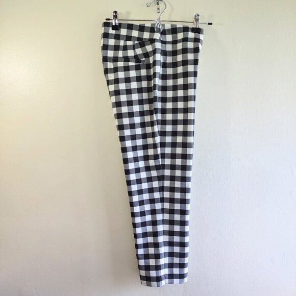 Ann Taylor Kate Straight Leg Pant Classic Gingham Black/White Check  Size 2P - Picture 9 of 9